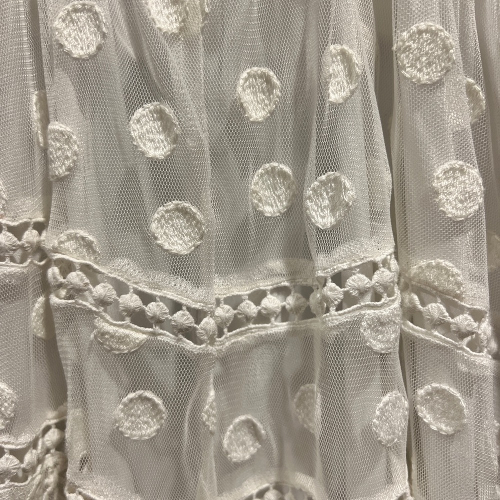 Tularosa White Sleeveless Boho Lace Maxi Dress Size XS - Picture 7 of 8